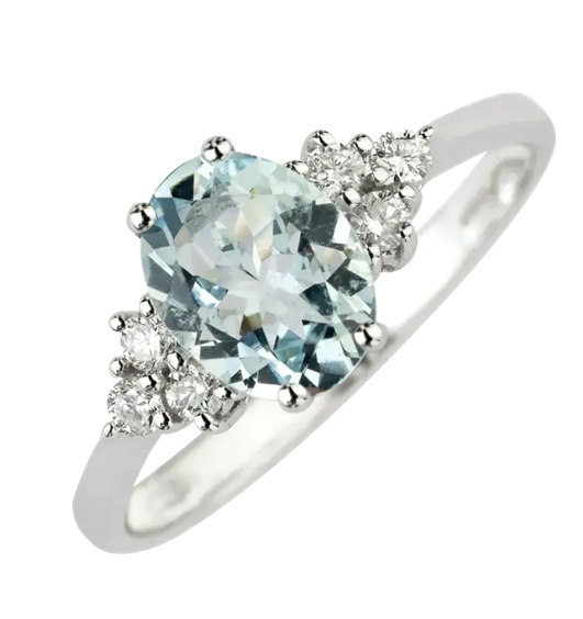 Anello Namuri Donna in Oro bianco Acquamarina 0.15 Ct AN-2386/AM - AN-2386/AM